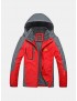 7XL Plus Size Outdoor Climbing Water Resistant Windproof Detachable Hood Jackets for Men